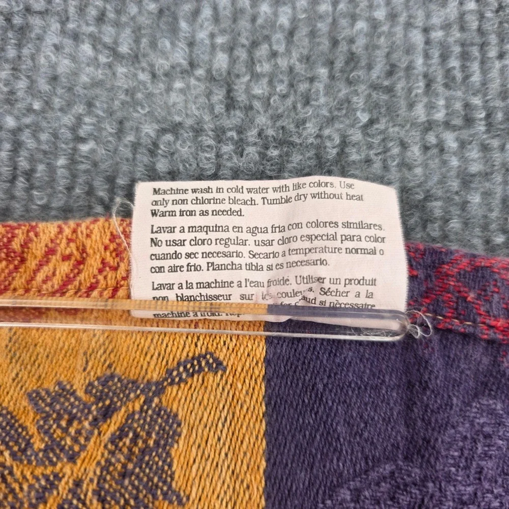 Fallani and Cohn Cotton Plaid Harvest Table Runner Leaves Pumpkin 26